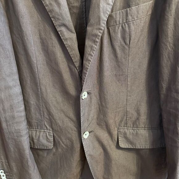 L.B.M 1911 Tailored Blazer Jacket Cotton Size 50R Large Brown - Picture 3 of 9